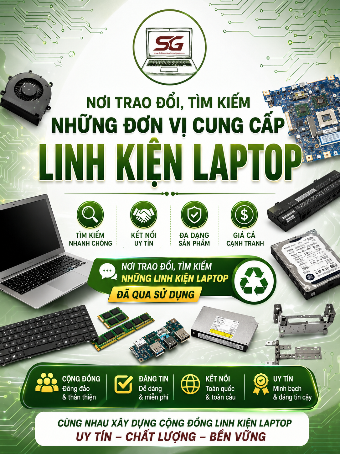 Linh kiện laptop đồng tiến